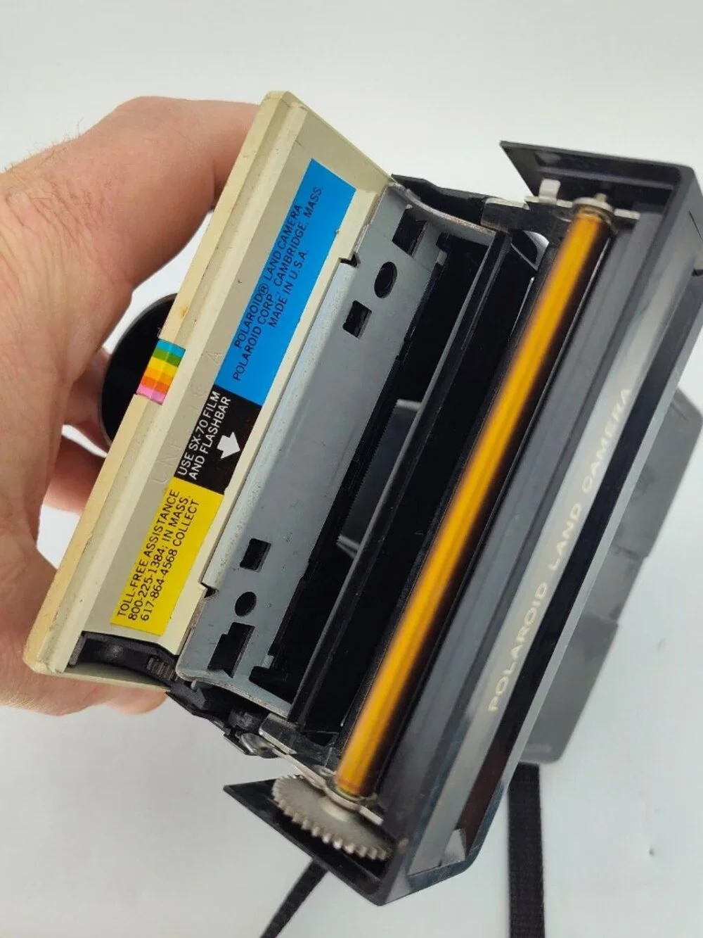 Polaroid OneStep SX-70 Rainbow Stripe Instant Film Camera Vintage UNTESTED